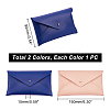 AHADERMAKER 2Pcs 2 Colors PU Imitation Leather Envelope Glasses Bag FIND-GA0002-73-4