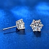 Anti-Tarnish 925 Sterling Silver with Moissanite Rhinestone Earrings AJEW-U007-09P-2