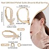 CREATCABIN 6Pcs Brass Cubic Zirconia Leverback Earring Findings KK-CN0002-11-2