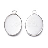 Tarnish Resistant 304 Stainless Steel Pendant Cabochons Settings for Fashion Jewelry STAS-M283-03P-D-2