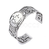 Constellation Alloy Open Cuff Bangles for Women Men BJEW-C064-01AS-12-1