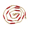 Enamel Bar Link Chain Necklace STAS-B025-02G-03-3