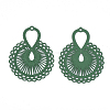 430 Stainless Steel Filigree Pendants X-STAS-S108-22B-2