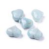 Natural Flower Amazonite Heart Palm Stone G-F659-A10-1