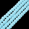 Imitation Jade Solid Color Glass Beads Strands EGLA-A034-J8mm-MD04-2