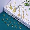 10 Pair Brass Micro Pave Clear Cubic Zirconia Earring Hooks ZIRC-SZ0005-02-3