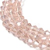 Transparent Electroplate Glass Beads Strands GLAA-F029-4mm-A26-3