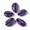 Spray Painted Natural Cowrie Shell Beads X-SSHEL-R047-03-A05-2