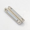 Oval 10 Strands Alloy Magnetic Clasps PALLOY-N0095-04P-2