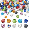 Pandahall 100Pcs 10 Colors Rhinestone Pave Disco Ball Beads RB-TA0001-11A-11