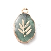 Natural Green Strawberry Quartz Pendants G-K333-01G-2