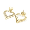 Rack Plating Brass Micro Pave Cubic Zirconia Studs Earrings EJEW-B047-03G-07-2