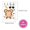 48 Sheets 8 Styles Paper Make a Face Stickers DIY-WH0467-003-2