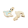 Light Gold Plated Alloy Enamel Pendants ENAM-M219-11KCG-01-2