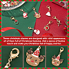 AHADERMAKER 28Pcs 7 Style Christmas Theme Alloy Enamel Pendants HJEW-GA0001-15-4