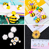 Craftdady 120Pcs DIY Bees & Daisy Shape Sofa Foam Nails Making Kits DIY-CD0001-12P-8