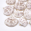 Electroplate Sea Shell Pendants SSHEL-S262-33-1