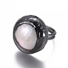(Jewelry Parties Factory Sale)Adjustable Pearl Rings RJEW-K229-E01-2