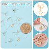 BENECREAT 6 Pairs Brass Stud Earring Finding KK-BC0011-90-4