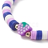 6Pcs 6 Style Handmade Polymer Clay Heishi Surfer Stretch Bracelets Set BJEW-TA00204-5