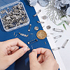 Unicraftale 100Pcs 5 Style 304 Stainless Steel Pin Brooch Findings STAS-UN0045-21-4