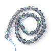 Synthetic Moonstone Beads Strands X-G-R375-12mm-A03-2