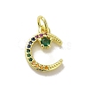 Real 18K Gold Plated Brass Pave Cubic Zirconia Pendants KK-M283-01B-02-1