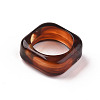 Square Transparent Resin Finger Rings X-RJEW-S046-003-A02-4