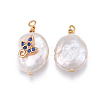 Natural Cultured Freshwater Pearl Pendants PEAR-E013-18A-1