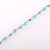 Handmade Bicone Glass Beads Chains for Necklaces Bracelets Making AJEW-JB00061-02-1