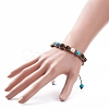 Natural & Synthetic Mixed Gemstone Braided Bead Bracelet for Women BJEW-TA00103-4