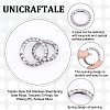 Unicraftale 3Pcs 3 Sizes Tibetan Style 304 Stainless Steel Spring Gate Rings STAS-UN0041-75-5