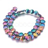 Electroplated Non-magnetic Synthetic Hematite Beads Strands G-P392-L-2