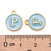 Golden Plated Alloy Enamel Charms X-ENAM-S118-04P-3