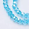 Electroplate Glass Beads Strands EGLA-R016-4m-M-3