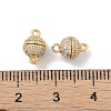 Rack Plating Brass Micro Pave Cubic Zirconia Magnetic Clasps with Loops KK-A224-11G-3