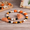 Craftdady 140Pcs Halloween Theme Painted Natural Wood Beads WOOD-CD0001-19-22