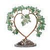 Natural Green Aventurine Chips Heart Tree Decorations PW-WG86934-05-1