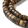 Natural Picasso Jasper Beads Strands G-Q161-D01-02-4