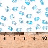 Spray Painted Glass Seed Beads SEED-T007-08B-4