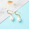 Grade B Natural Pearl Beads Dangle Earring EJEW-JE04591-01-3