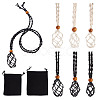 Yilisi 6Pcs Adjustable Braided Waxed Cord Macrame Pouch Necklace Making FIND-YS0001-10-10