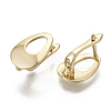 Brass Hoop Earring Findings with Latch Back Closure KK-S348-509-NF-3