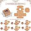  48Pcs 6 Style Square Foldable Creative Kraft Paper Gift Boxes CON-PH0002-67-4