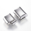 Tarnish Resistant Polished 304 Stainless Steel Magnetic Clasps with Glue-in Ends STAS-G101-46P-2