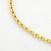 Men's 304 Stainless Steel Cable Chain Necklaces STAS-O037-12G-1