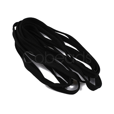 Flat Polyester Elastic Cord/Band EC-WH0006-05-1