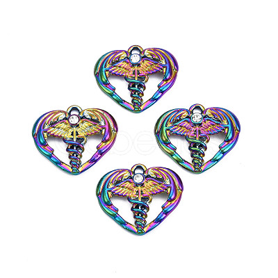 Rainbow Color Alloy Pendants PALLOY-T054-160-1