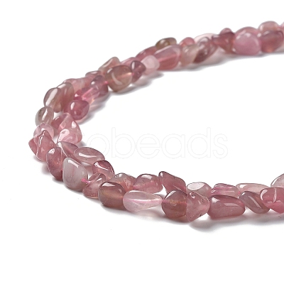 Natural Rose Quartz Beads Strands G-P497-01A-02-1