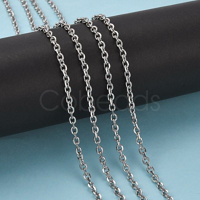 Tarnish Resistant 304 Stainless Steel Cable Chains CHS-K002-28-1